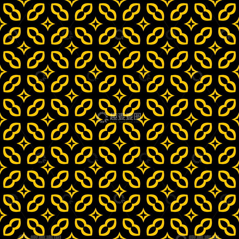 源文件下载【趣麦麦图】黄黑几何花纹背景图361
