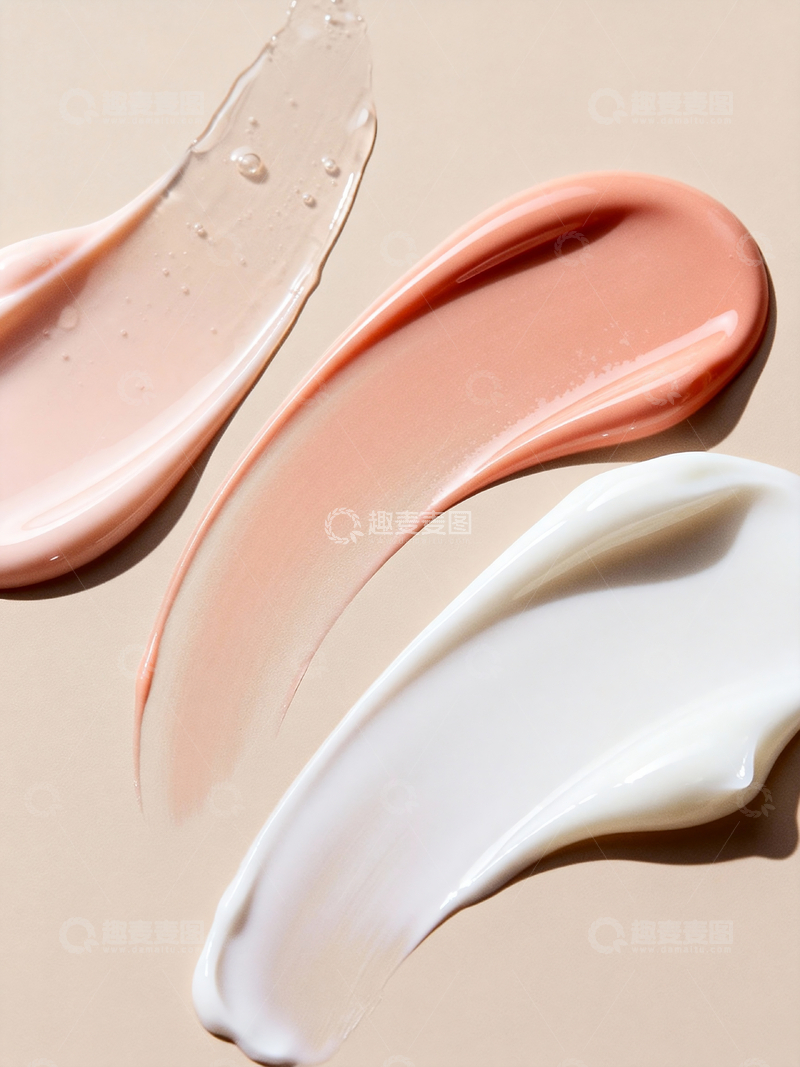 源文件下载【趣麦麦图】三种精华奶油乳液抹痕1