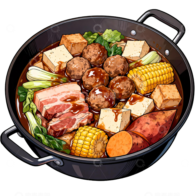 源文件下载【趣麦麦图】手绘东北烩菜4