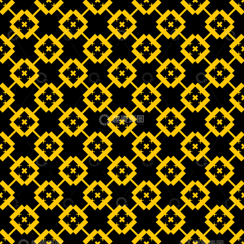 源文件下载【趣麦麦图】黄黑几何花纹背景图363