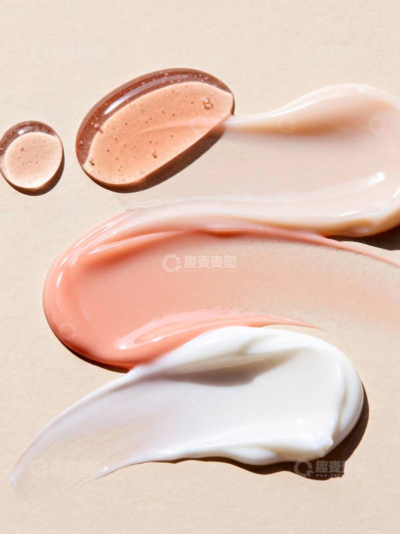 源文件下载【趣麦麦图】三种精华奶油乳液抹痕2