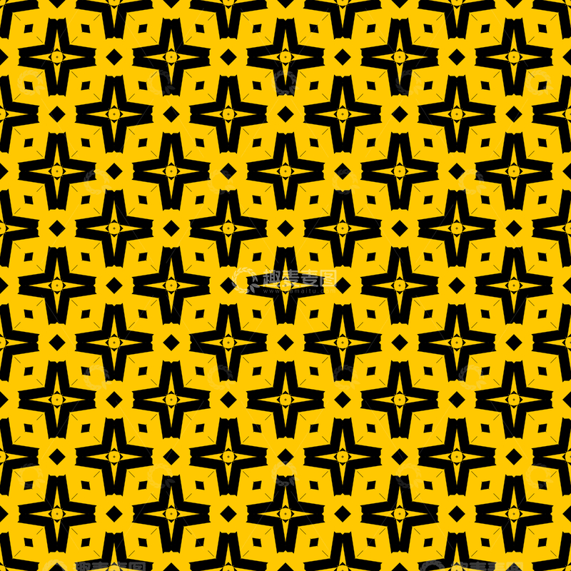 源文件下载【趣麦麦图】黄黑几何花纹背景图358