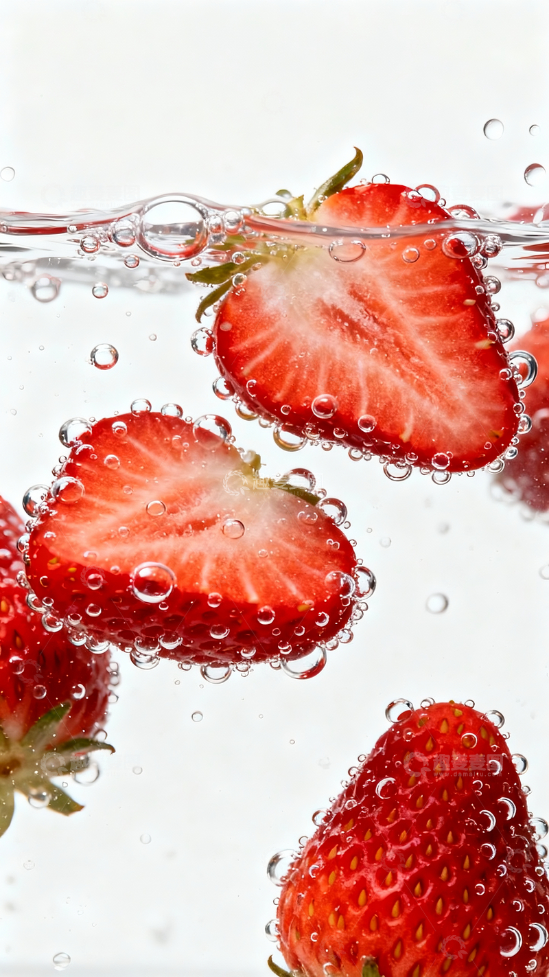 源文件下载【趣麦麦图】水中的草莓5