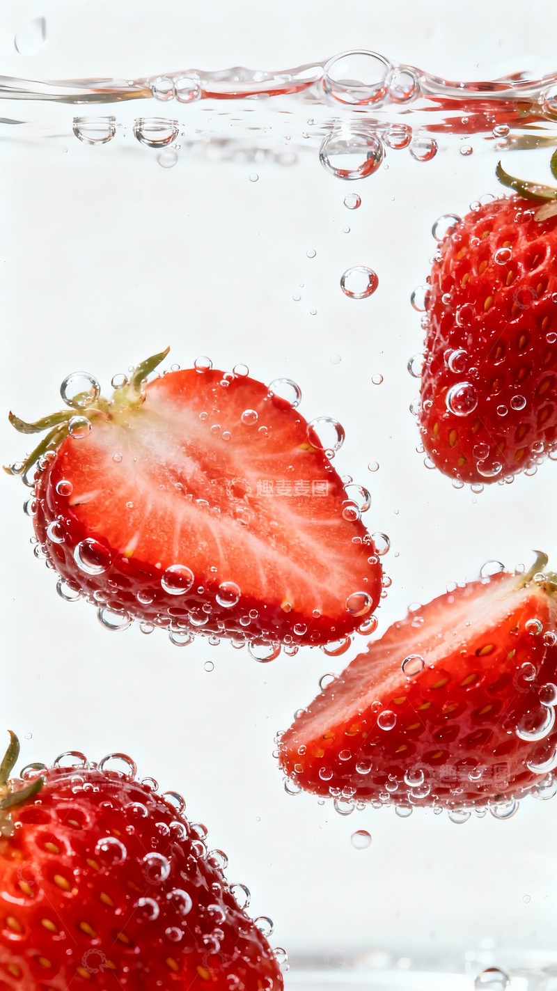 源文件下载【趣麦麦图】水中的草莓7