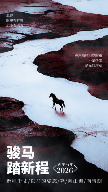 骏马踏新程海报