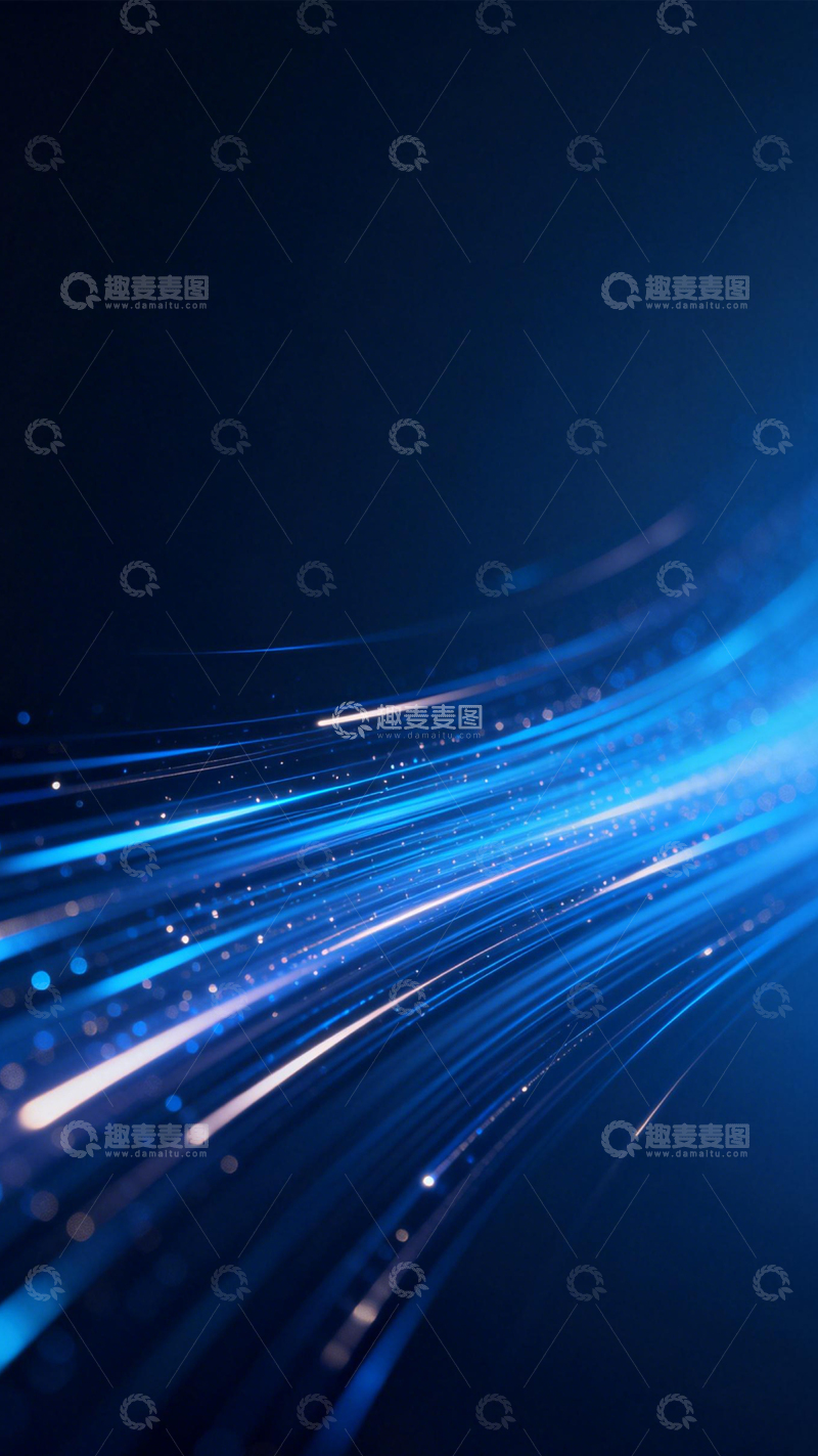 高清大图下载【趣麦麦图】蓝调光带现代科技