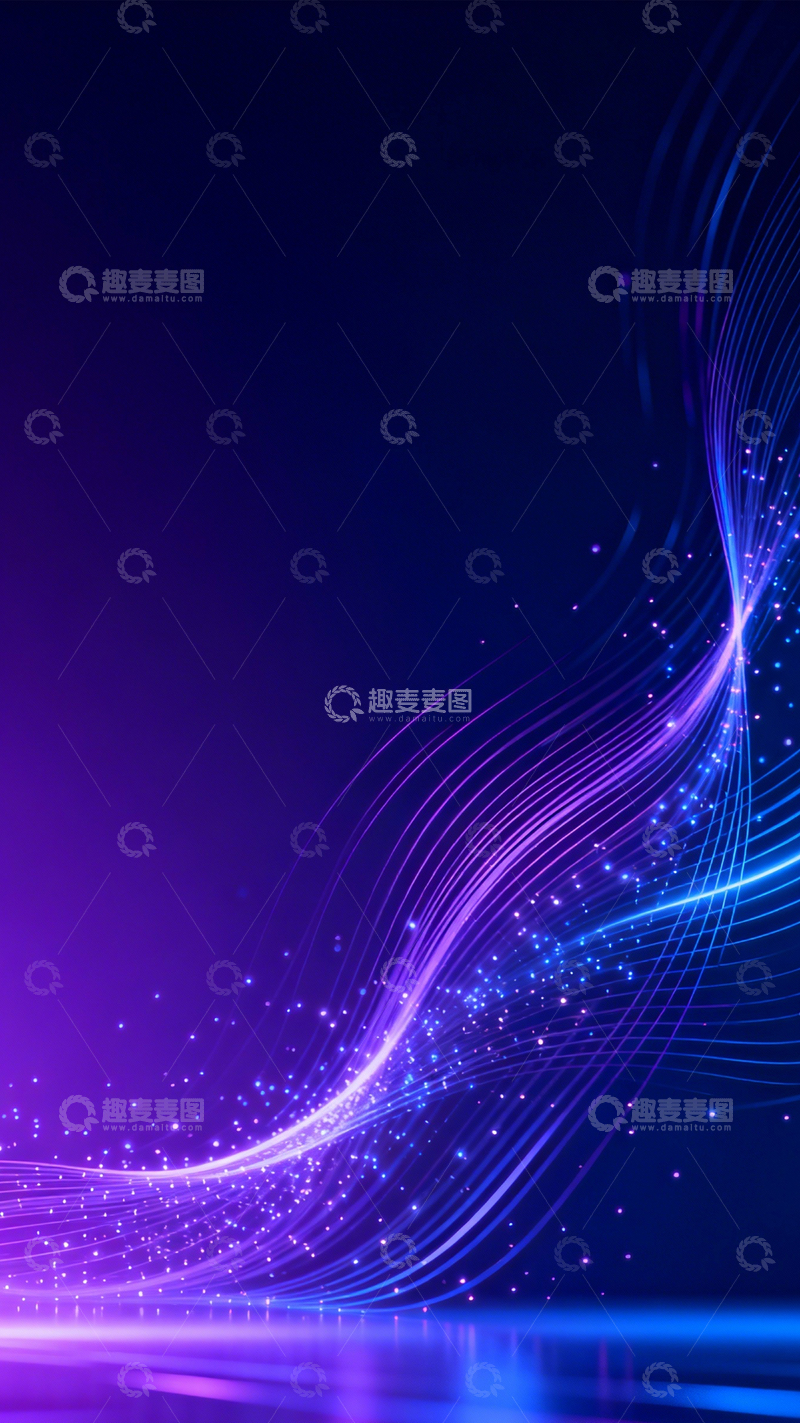 高清大图下载【趣麦麦图】紫蓝光轨科技动感