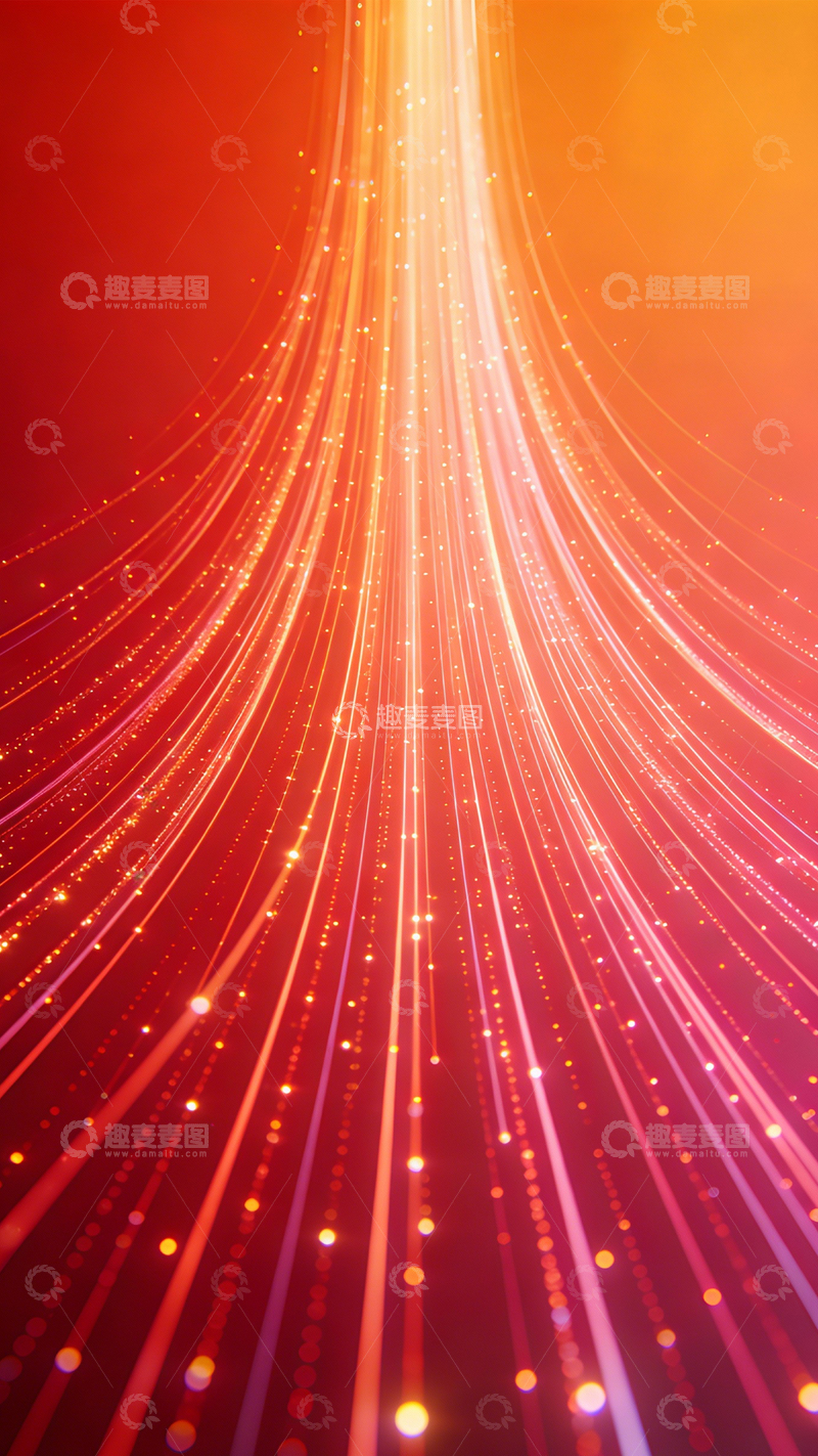 高清大图下载【趣麦麦图】红橙光轨暖调科技