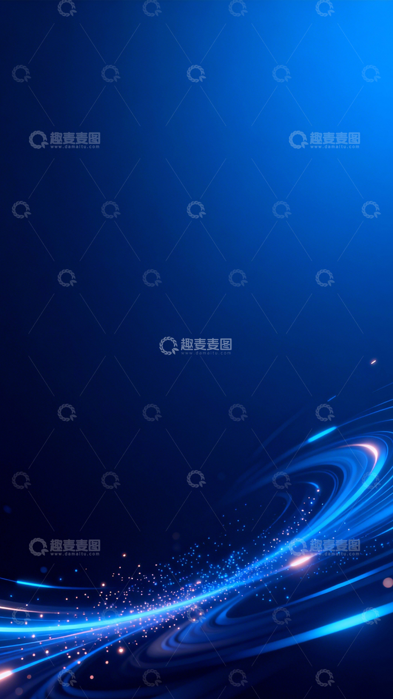 高清大图下载【趣麦麦图】蓝金光轨动感科技