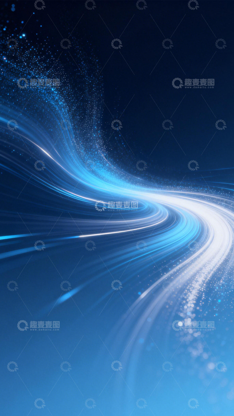 高清大图下载【趣麦麦图】蓝调光轨科技氛围3