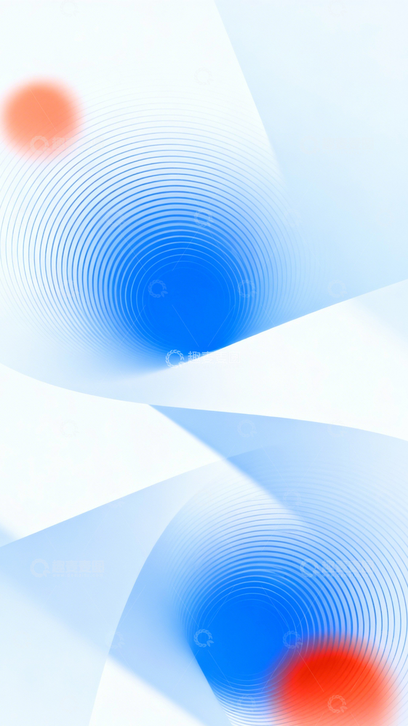 高清大图下载【趣麦麦图】蓝白波纹现代抽象