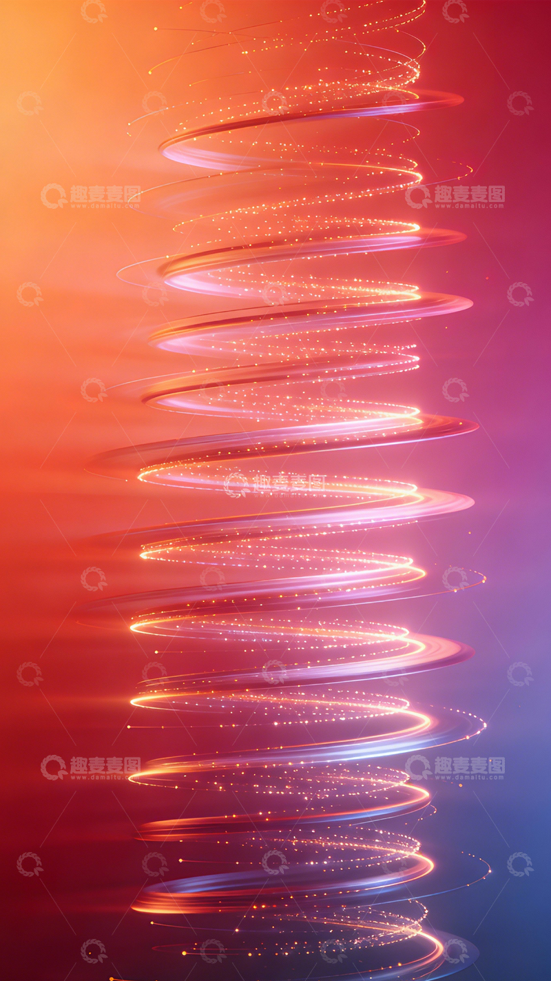 高清大图下载【趣麦麦图】红橙光轨暖调科技3