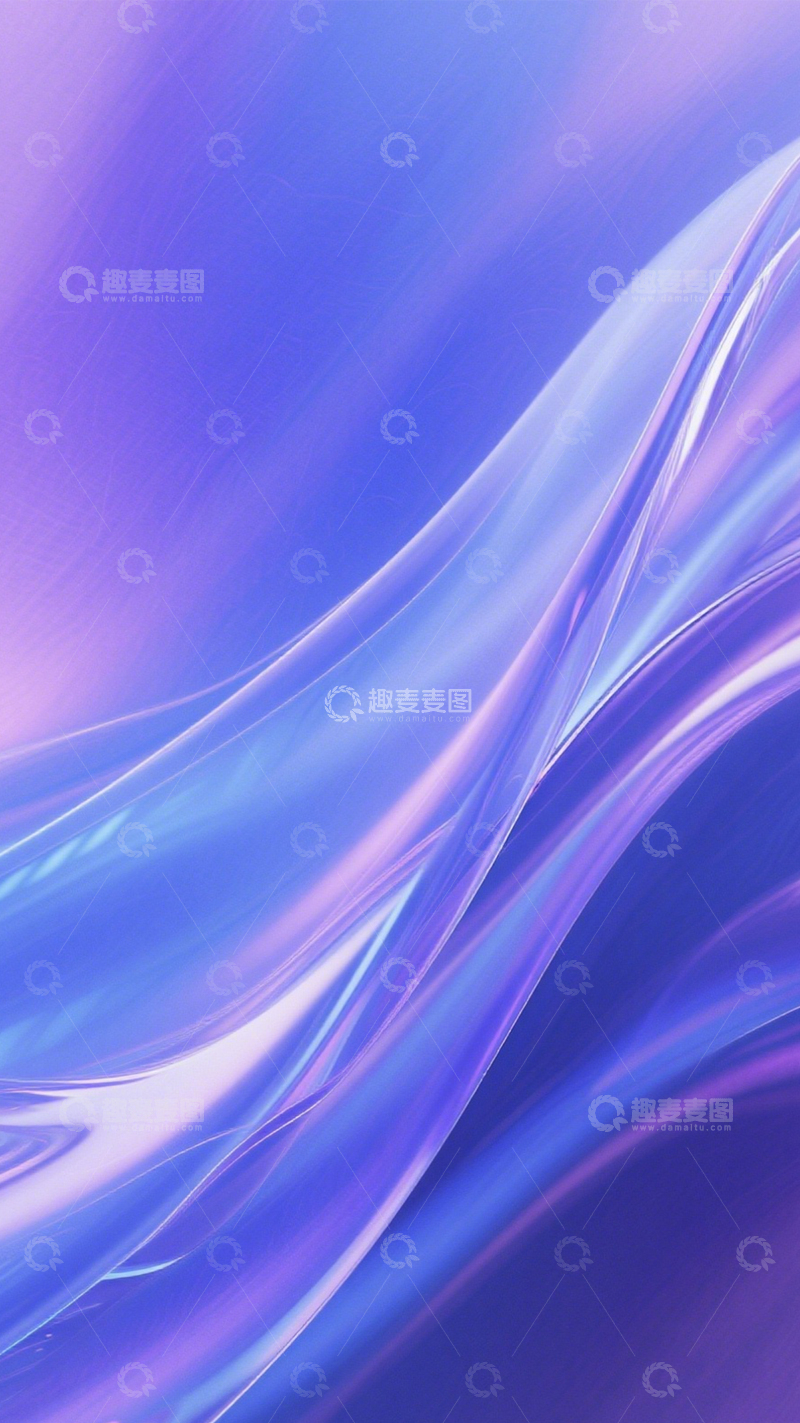 高清大图下载【趣麦麦图】紫蓝流体现代质感