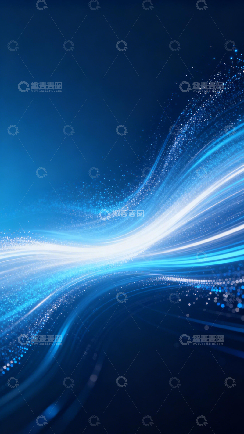 高清大图下载【趣麦麦图】蓝调光轨科技氛围2