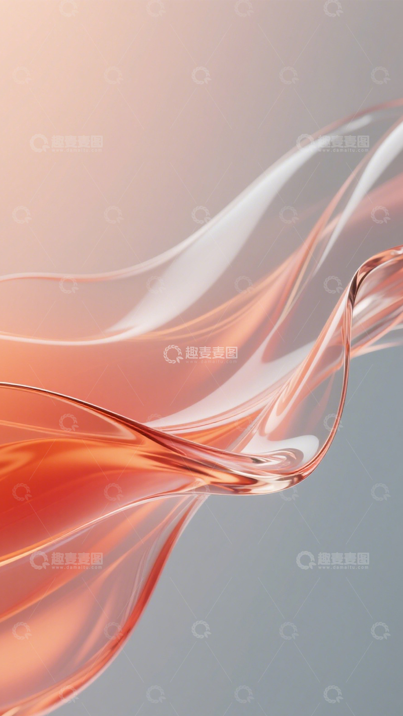 高清大图下载【趣麦麦图】橙透流体现代通透1