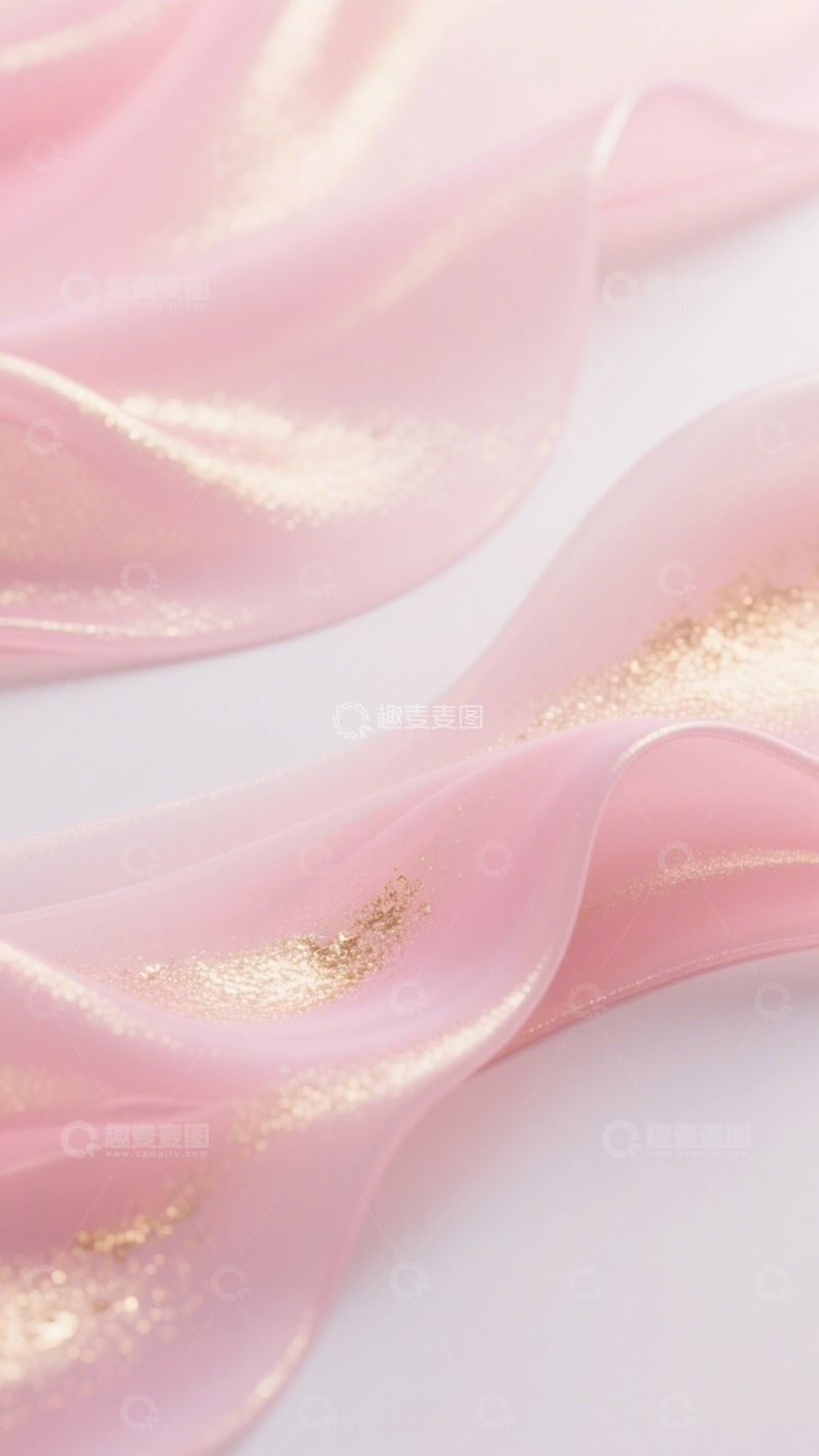 高清大图下载【趣麦麦图】粉金丝浪温柔质感1