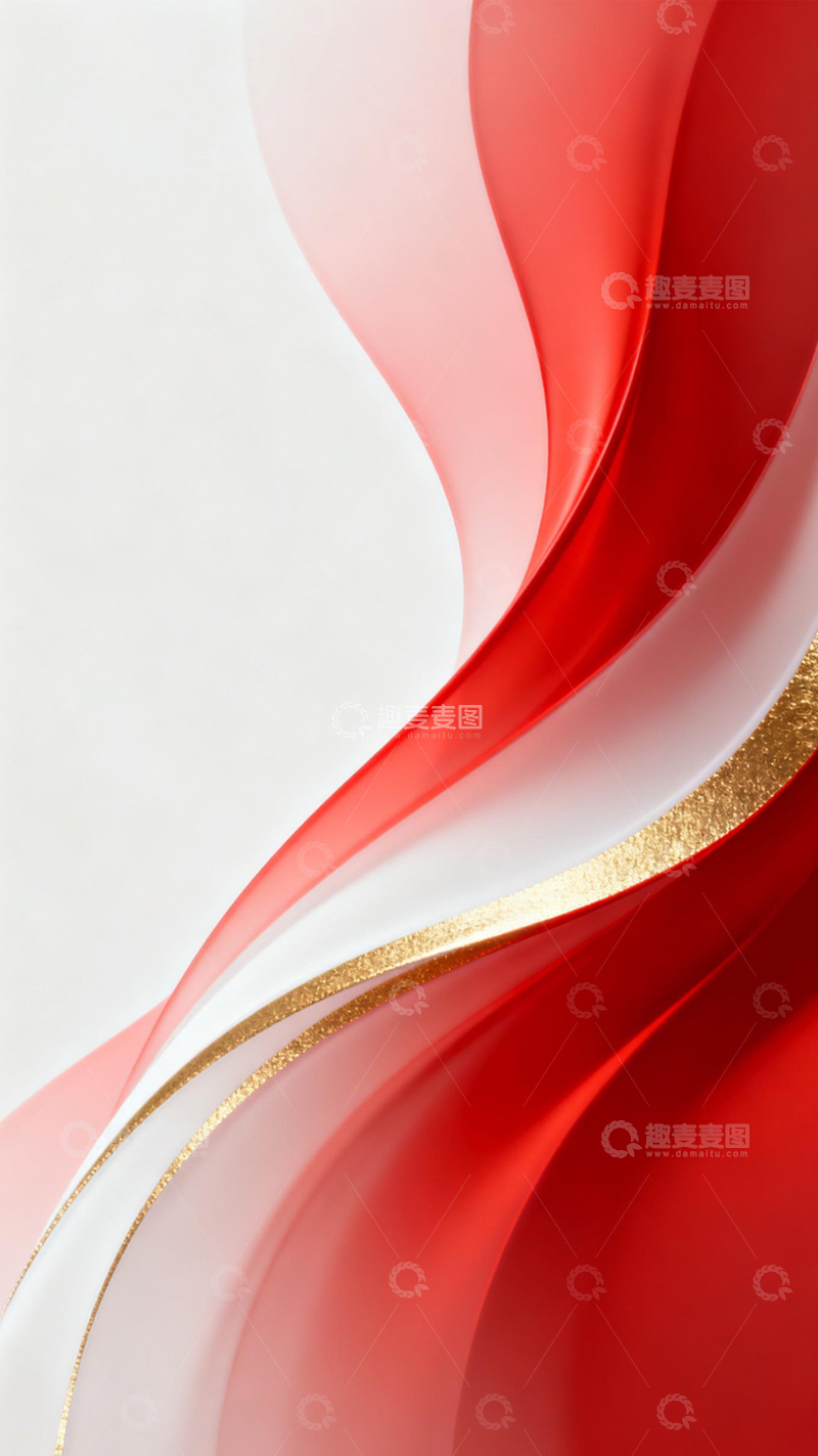 高清大图下载【趣麦麦图】红白金浪奢华质感2