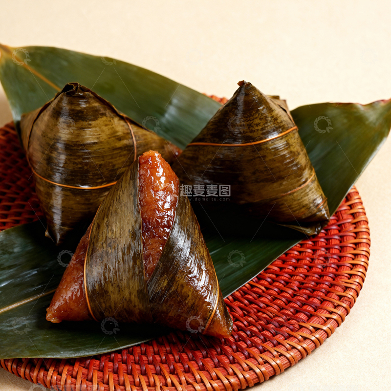 高清大图下载【趣麦麦图】 端午节粽子背景_方屏028