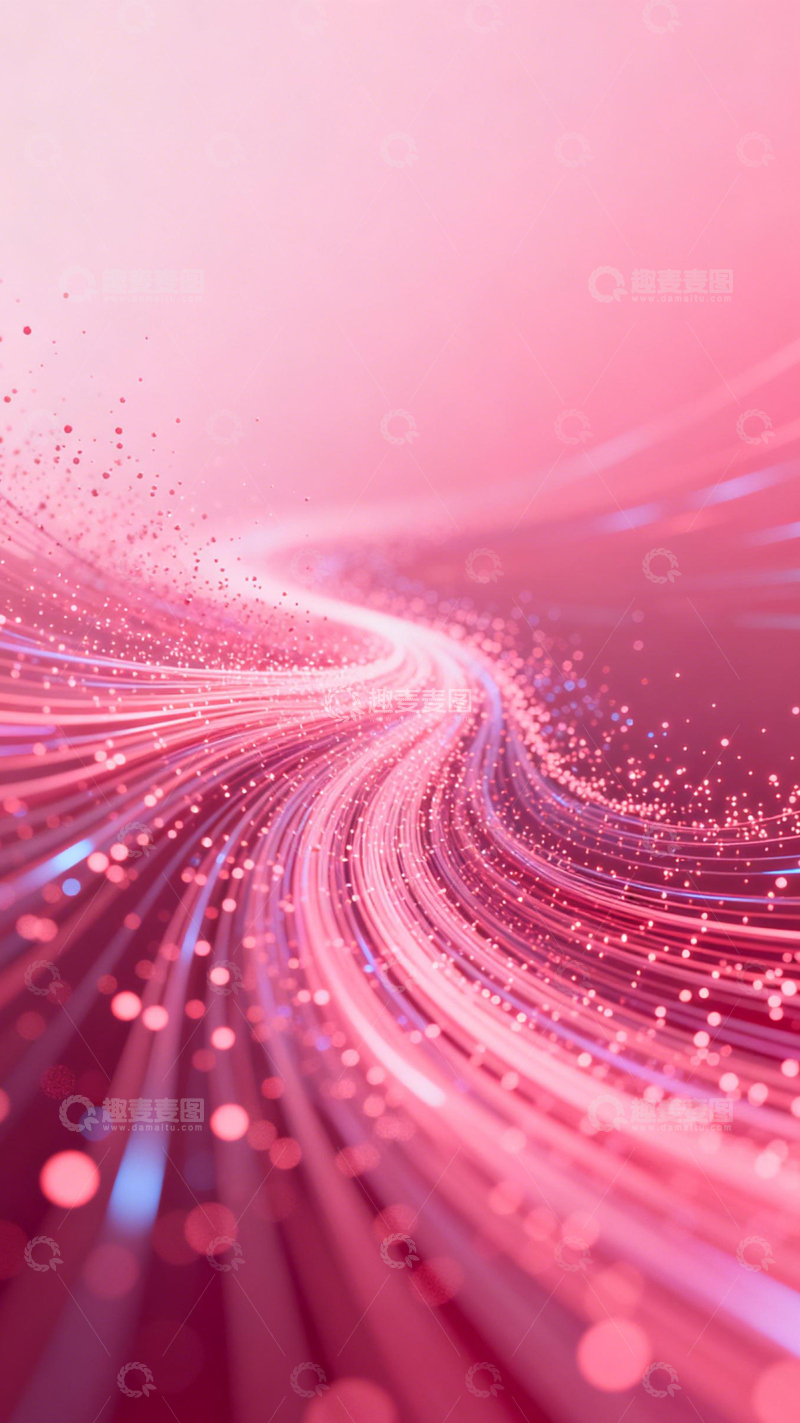 高清大图下载【趣麦麦图】粉蓝光轨梦幻科技1