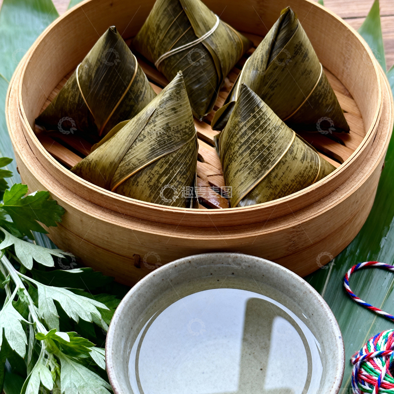 高清大图下载【趣麦麦图】端午节粽子背景_方屏002