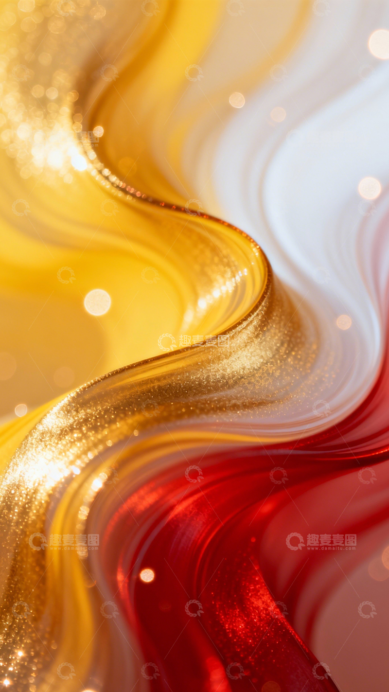 高清大图下载【趣麦麦图】红黄金浪喜庆灵动3
