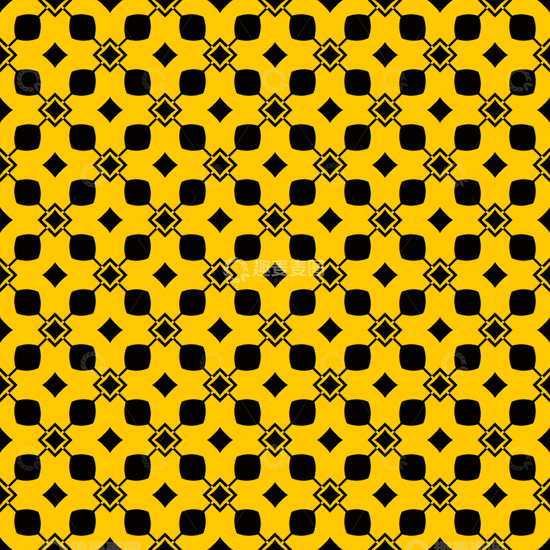源文件下载【趣麦麦图】黄黑几何花纹背景图372