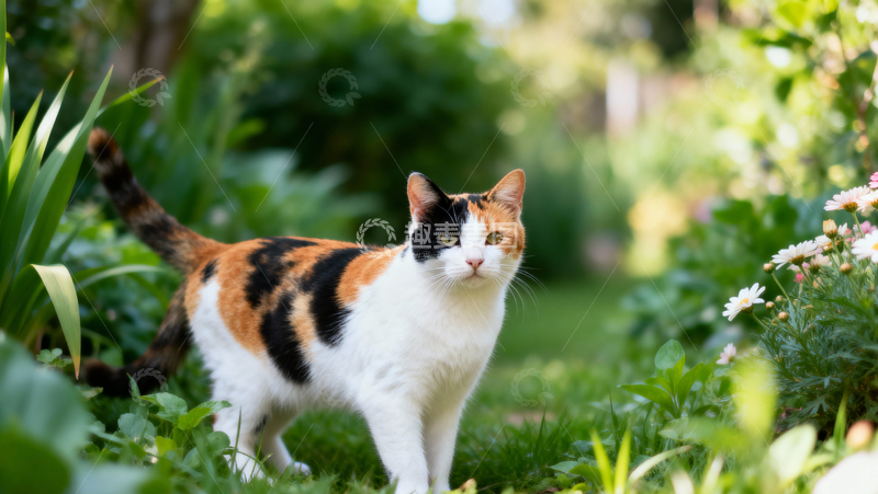 高清大图下载【趣麦麦图】可爱三花猫002