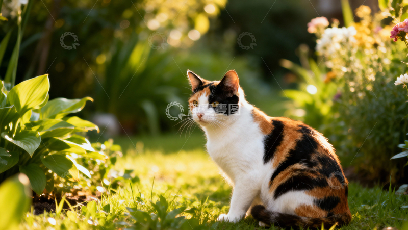 高清大图下载【趣麦麦图】可爱三花猫007