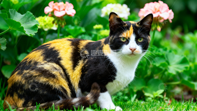 高清大图下载【趣麦麦图】可爱三花猫006