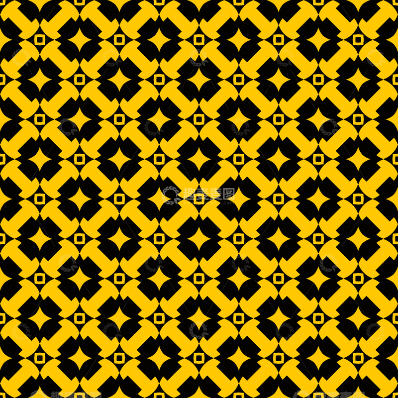 源文件下载【趣麦麦图】黄黑几何花纹背景图371