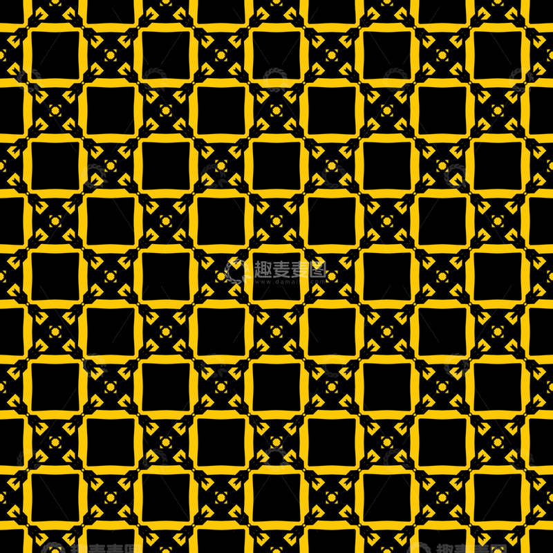 源文件下载【趣麦麦图】黄黑几何花纹背景图379