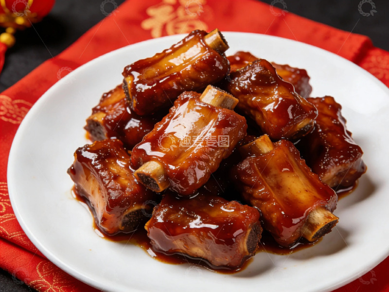 高清大图下载【趣麦麦图】红烧排骨美食摄影图片