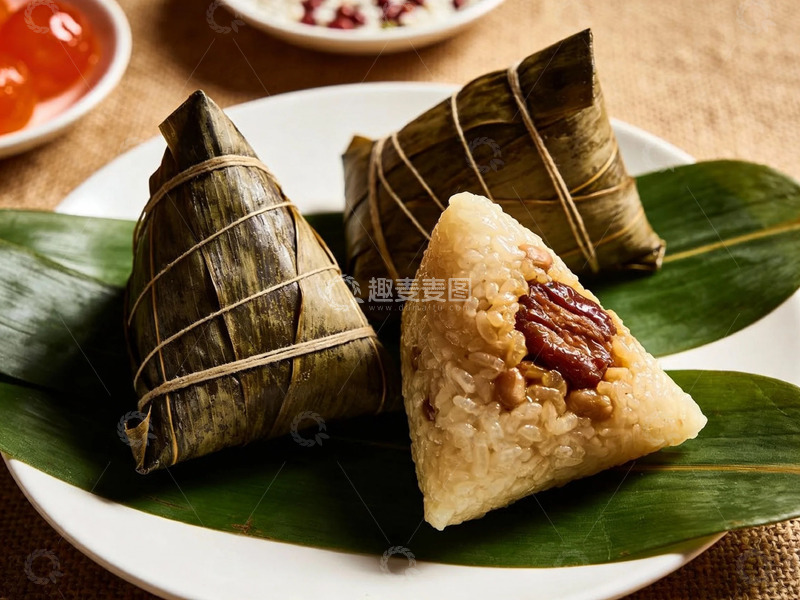 高清大图下载【趣麦麦图】-传统粽子美食摄影