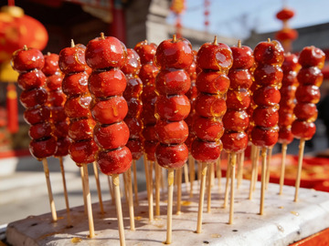 糖葫芦串传统小吃