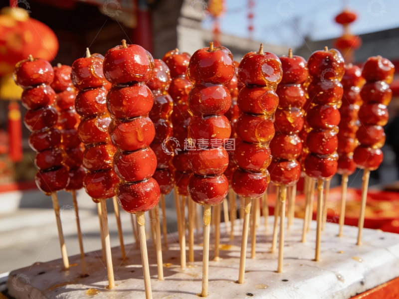 高清大图下载【趣麦麦图】糖葫芦串传统小吃