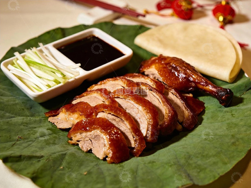 高清大图下载【趣麦麦图】中式烤鸭美食摆盘