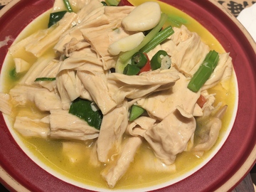 家常菜腐竹炒蔬菜