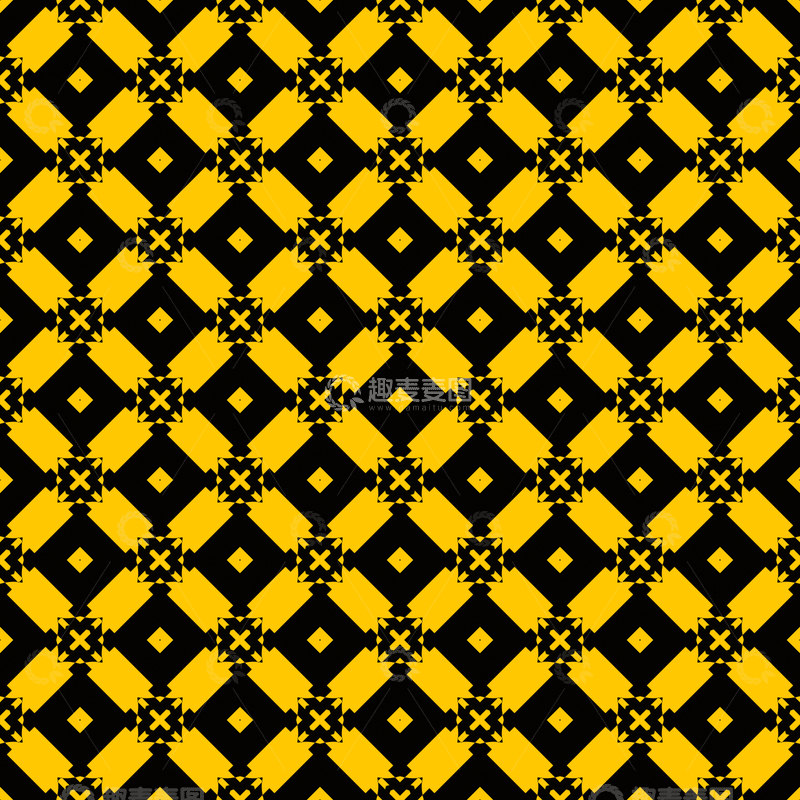 源文件下载【趣麦麦图】黄黑几何花纹背景图381
