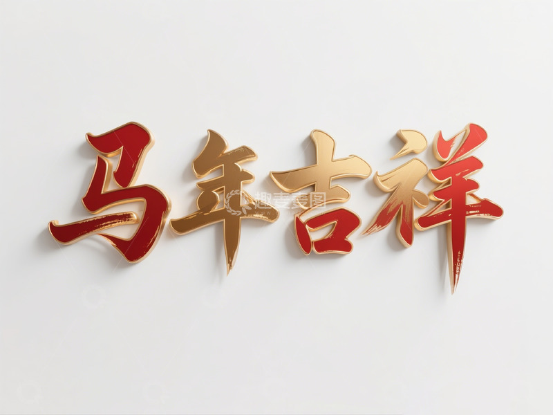 高清大图下载【趣麦麦图】马年 吉祥艺术字设计