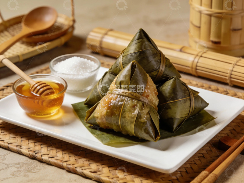 高清大图下载【趣麦麦图】粽香四溢美食摄影