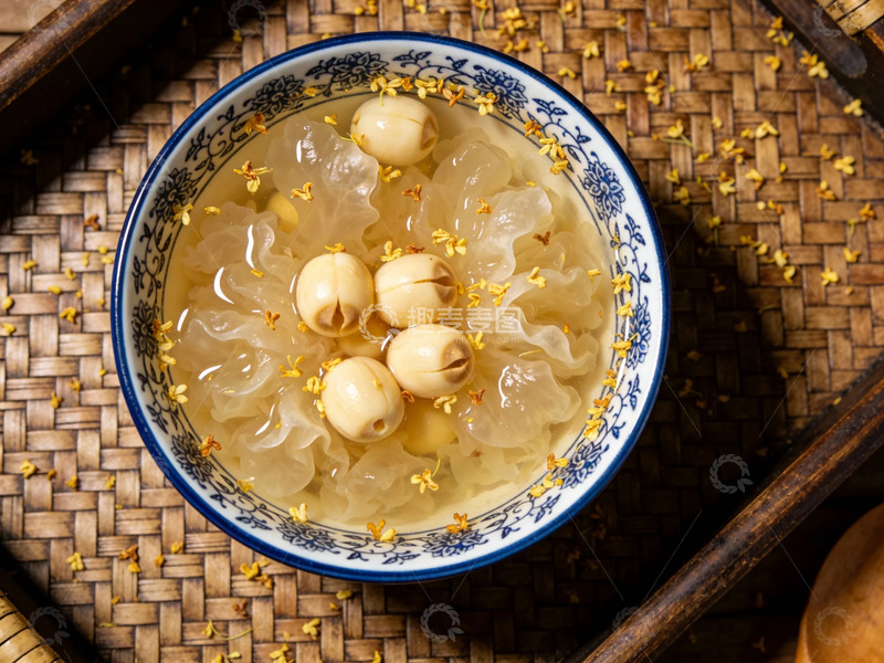 高清大图下载【趣麦麦图】传统中式甜品桂花莲子羹