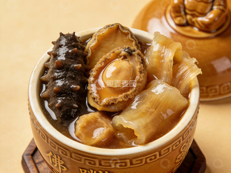 高清大图下载【趣麦麦图】佛跳墙美食陶瓷罐装