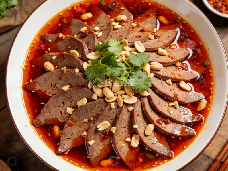 高清大图下载【趣麦麦图】麻辣猪肝美食摄影
