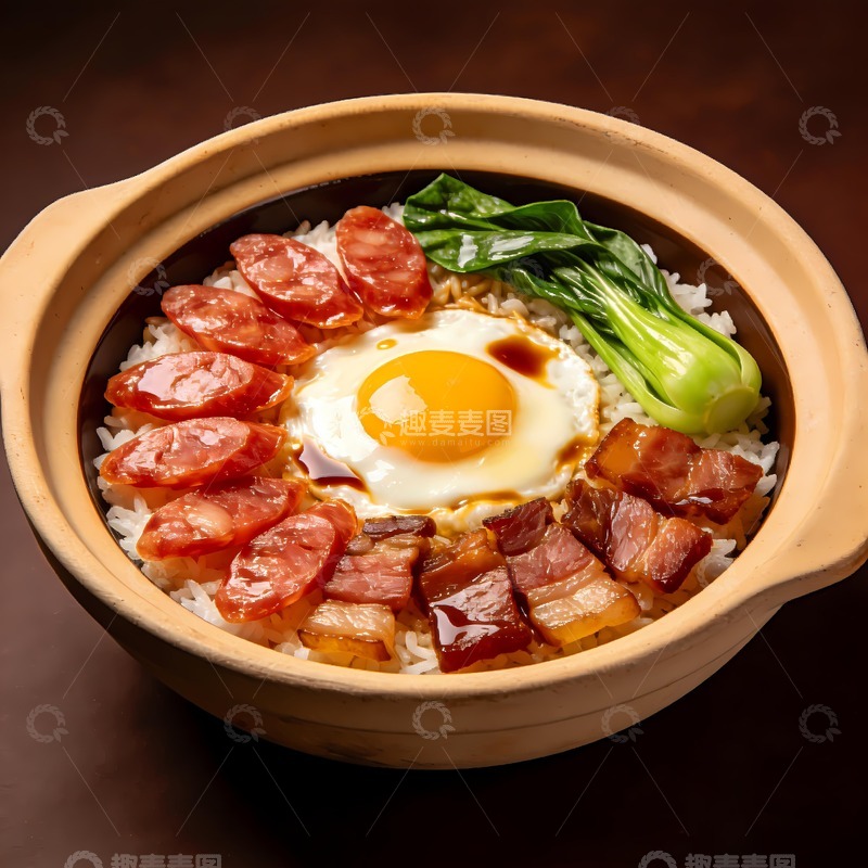 高清大图下载【趣麦麦图】美味煲仔饭图片
