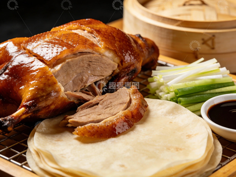高清大图下载【趣麦麦图】中式烤鸭美食摄影图片