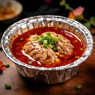 一碗烤脑花图片