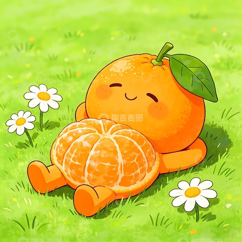 高清大图下载【趣麦麦图】桔子卡通砂糖橘