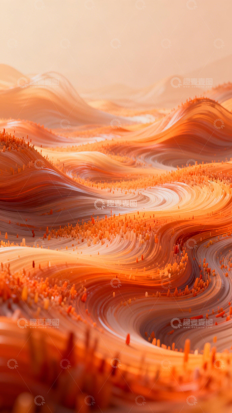 高清大图下载【趣麦麦图】橙金地貌暖调动感2