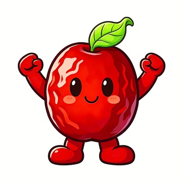 一颗可爱的卡通枣