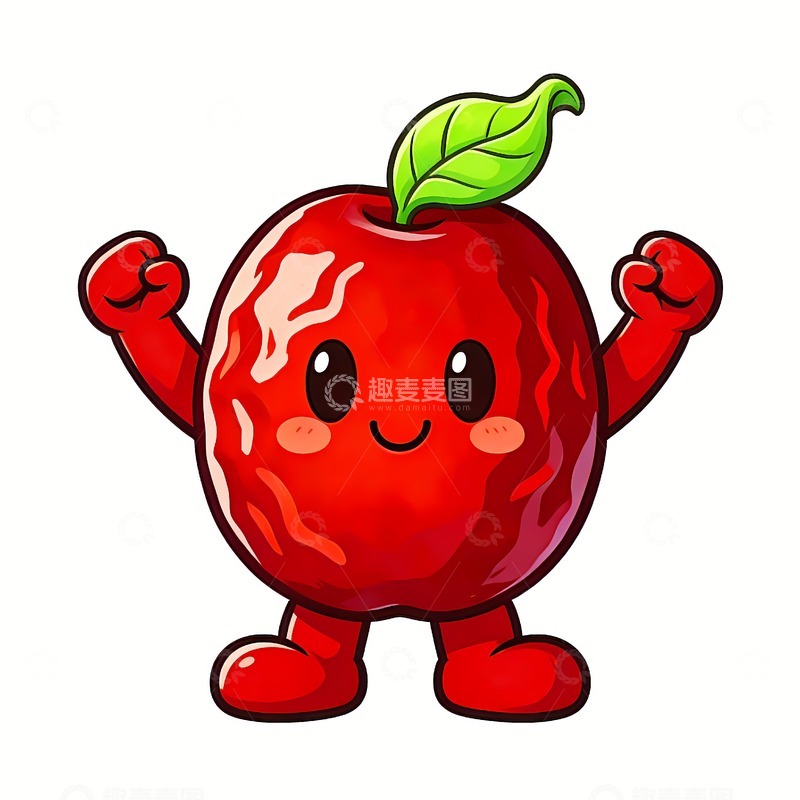 高清大图下载【趣麦麦图】一颗可爱的卡通枣